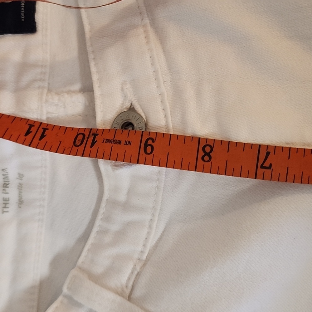 AG The Prima Mid Rise White Cigarette leg Stretch Jeans | Size 31 - Picture 8 of 9